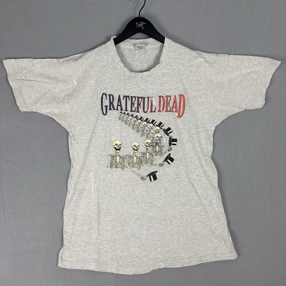 Vintage Grateful Dead Tour Shirt Glow In The Dark Skeletons Mens XL Trashed 90s